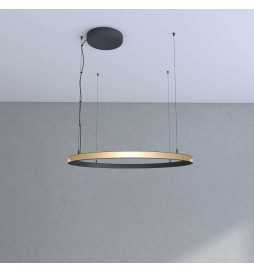 LED-Pendelleuchte - Rund Schwarz - 54W - SPACE VENUS - 90cm