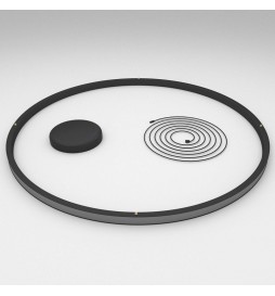 LED-Pendelleuchte - Rund Schwarz - 77W - SPACE VENUS - 120cm