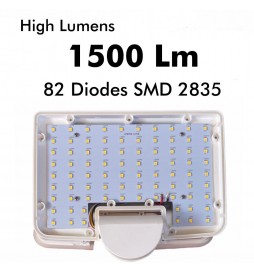 Solarstrahler LED - 1500lm - Schwarz - Mit PIR-Präsenzsensor - 4000K