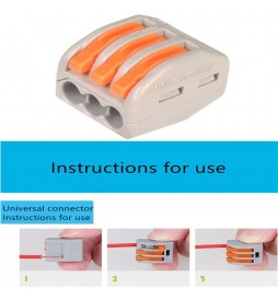 Schnellverbinder – 3 Eingänge – PCT-212 für Elektrokabel