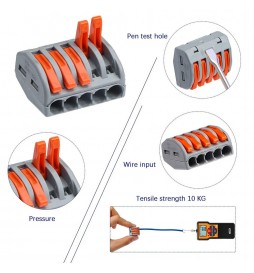 Schnellverbinder – 5 Eingänge – PCT-212 für Elektrokabel