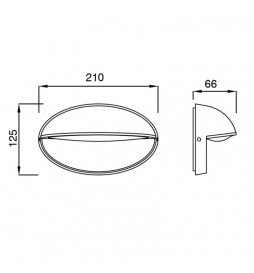 LED 9W Wandleuchte Außen  MOON