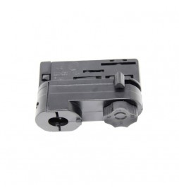 Conector adaptador de carril TRIFASICO Negro