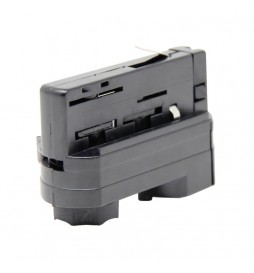 Conector adaptador de carril TRIFASICO Negro