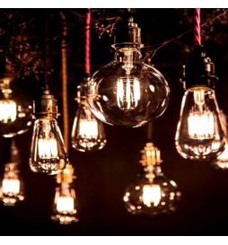 Bombilla LED E27 de Filamento G45-P45  4W