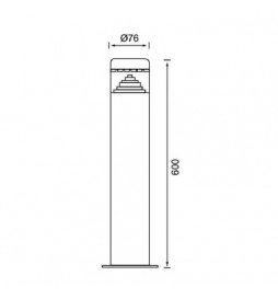 8W  LED Leuchte Rund 60cm Außen